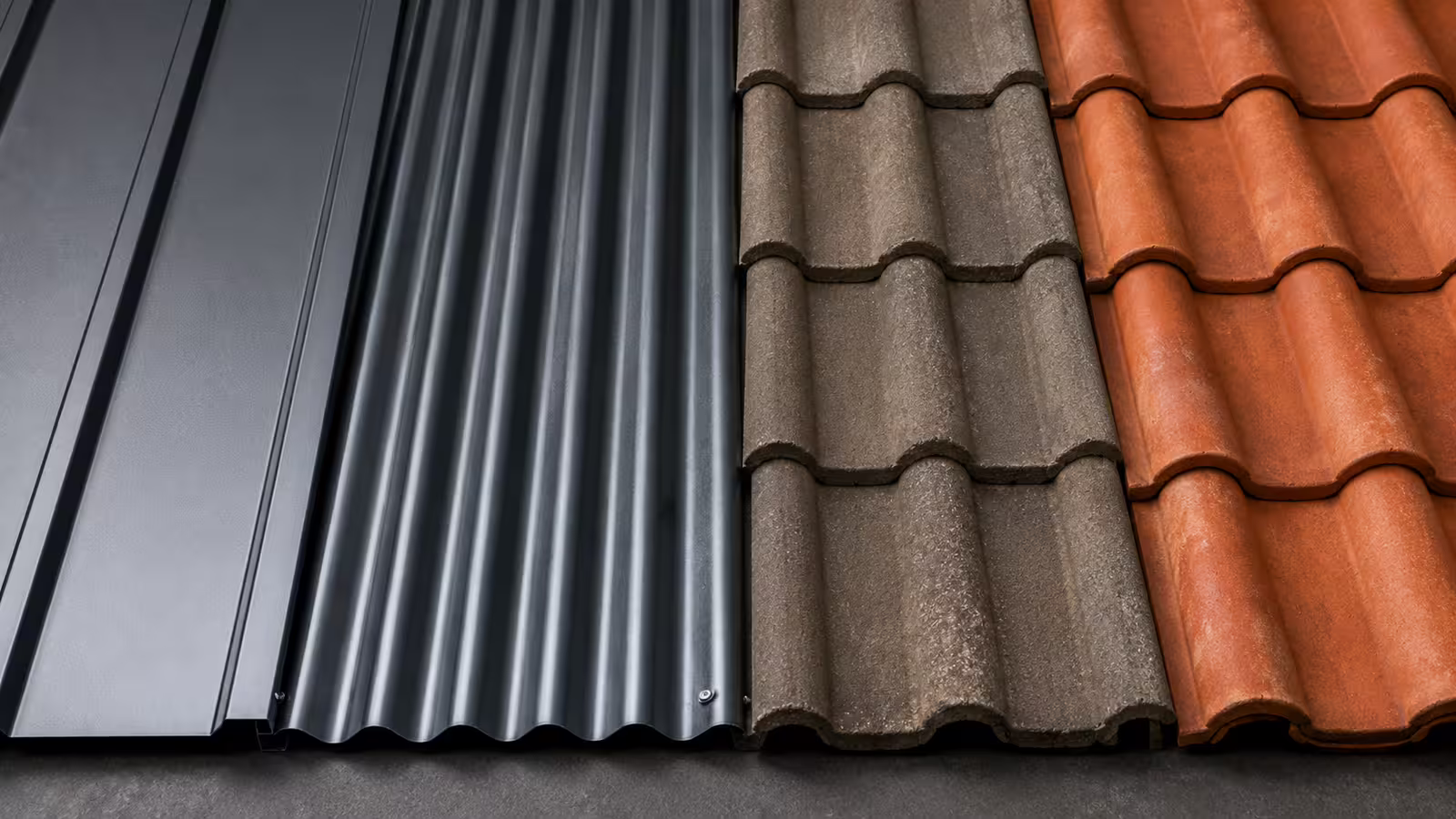 Druhy střešní krytiny – plech a betonové či pálené tašky