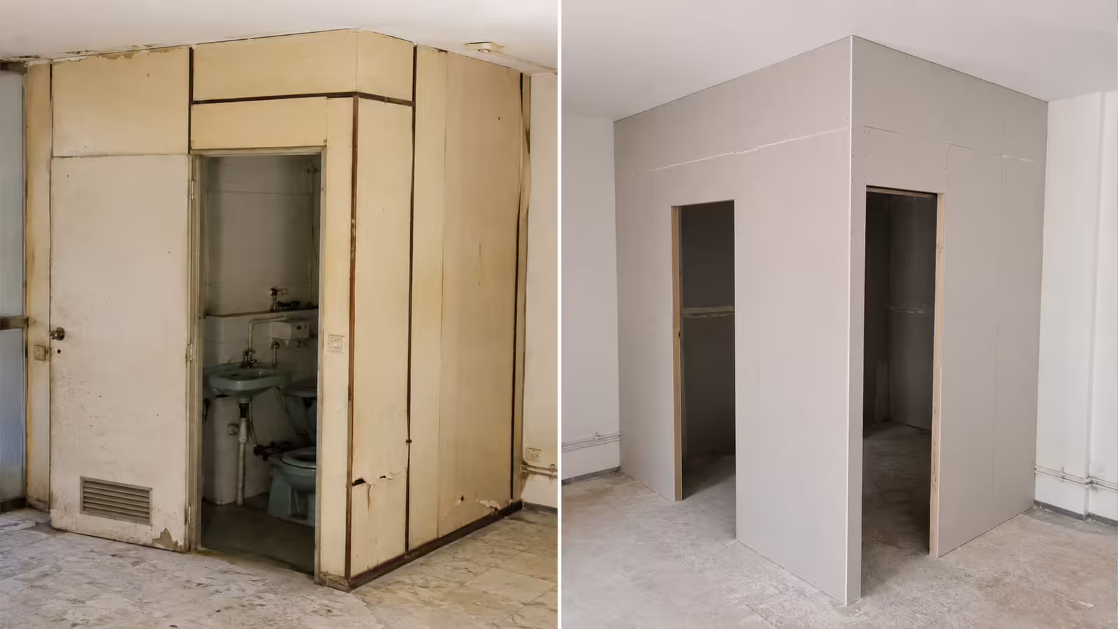 Výměna starého umakartového bytového jádra za nové zděné