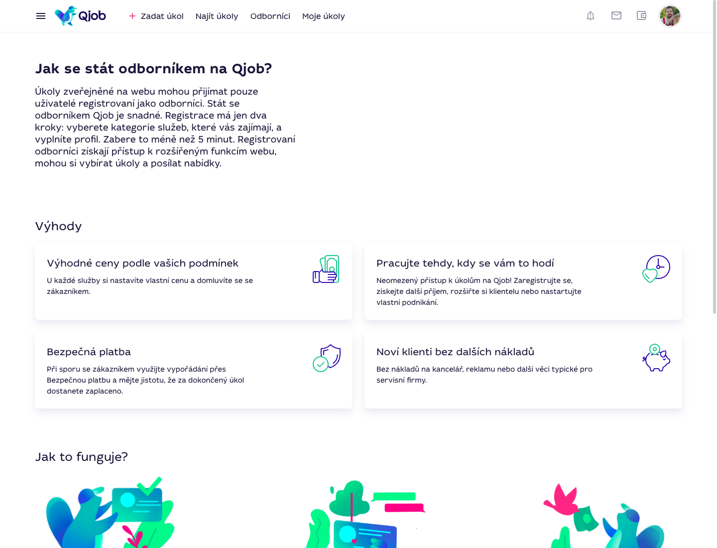 Stránka Jak se stát odborníkem na Qjob.cz
