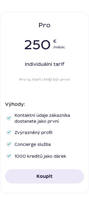 Tarif Pro na Qjob.cz s individuálním tarifem a prémiovými výhodami