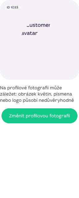 Blok profilové fotografie v nastavení profilu Qjob.cz s tlačítkem Změnit profilovou fotografii