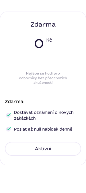 Tarif Zdarma na Qjob.cz pro začínající specialisty