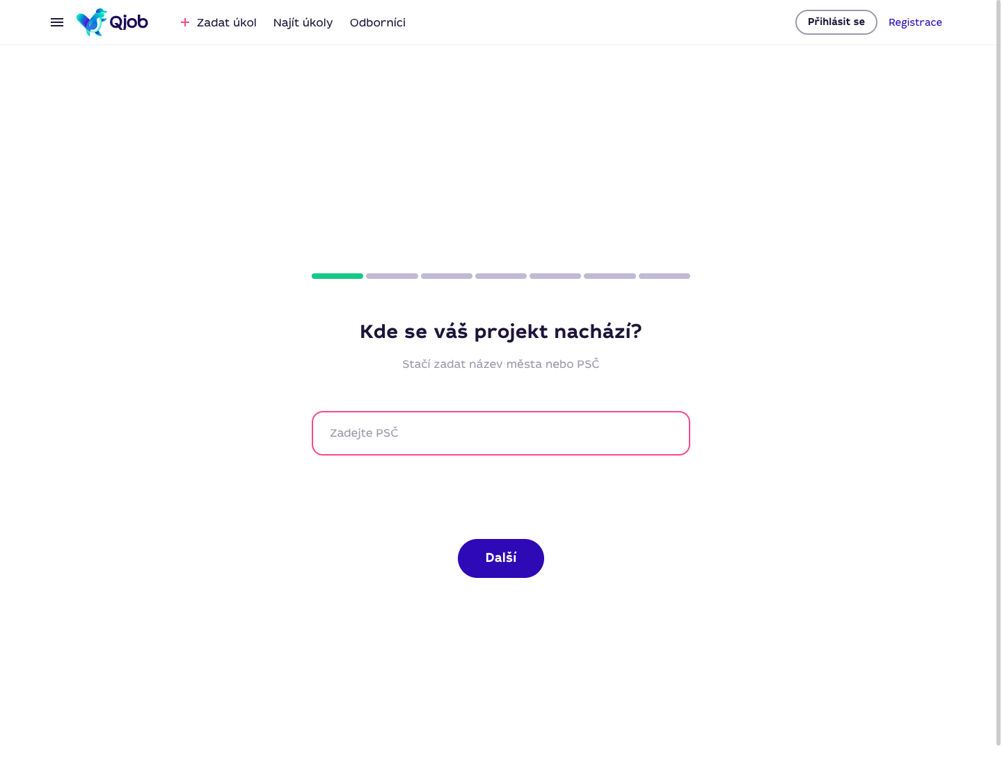 Validace povinného pole pro místo úkolu ve formuláři Qjob.cz